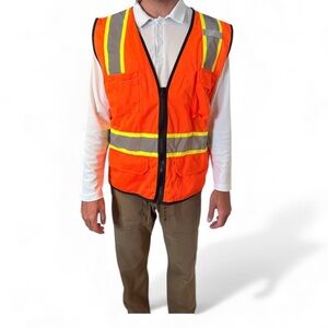 High-Visibility Orange Safety Vest